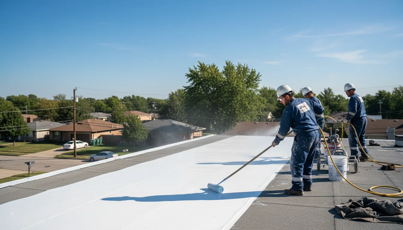 Commercial roof coating in Sun, LA near me